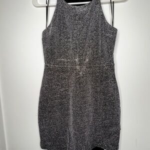 Express Black and Silver Mini Dress